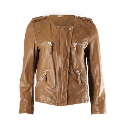 Pre-owned Leather outerwear Isabel Marant Pre-owned , Brown , Dames