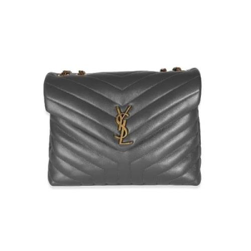 Pre-owned Leather shoulder-bags Yves Saint Laurent Vintage , Gray , Da...