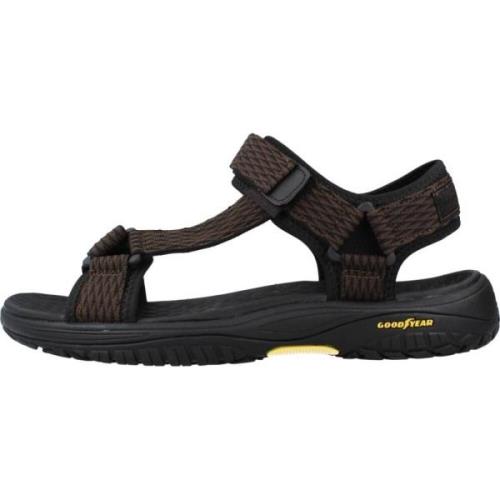 Stijlvolle Platte Sandalen - Rip Tide Skechers , Brown , Heren