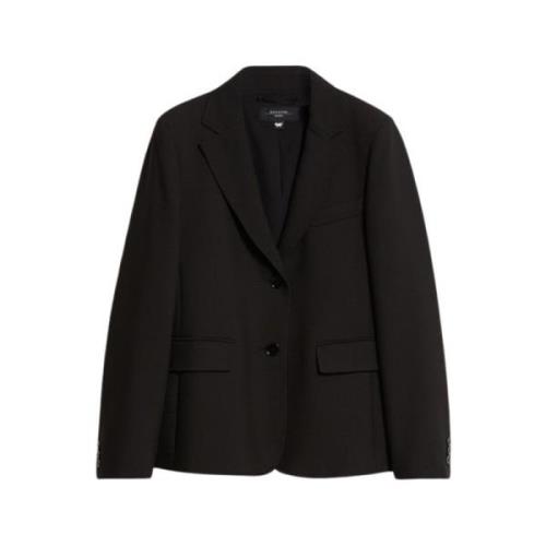 Zwarte Blazer in Stretch Viscosestof Max Mara , Black , Dames