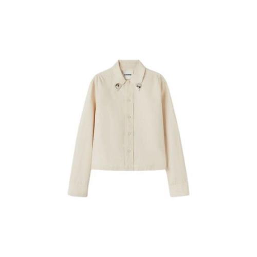 Casual Katoenen Overhemd Jil Sander , Beige , Heren