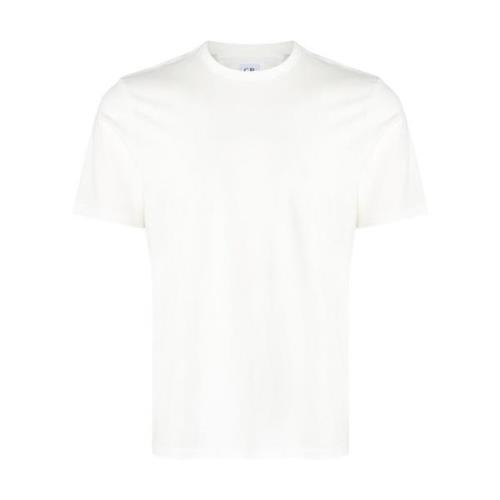 Witte Katoenen Crew Neck T-shirt C.p. Company , White , Heren