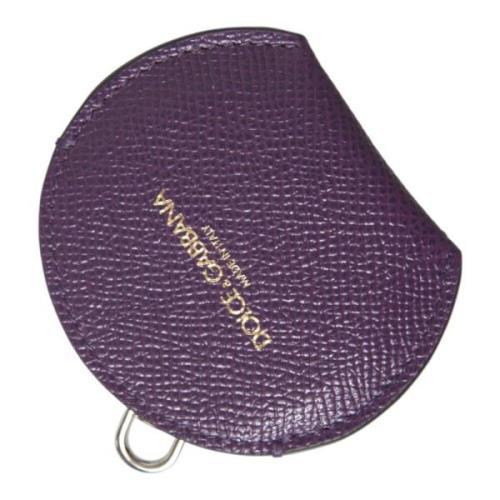Paarse Leren Spiegelhouder Dolce & Gabbana , Purple , Dames