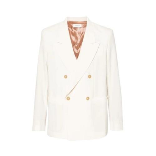 Crème Blazer met Wollen Mix Laneus , Beige , Heren