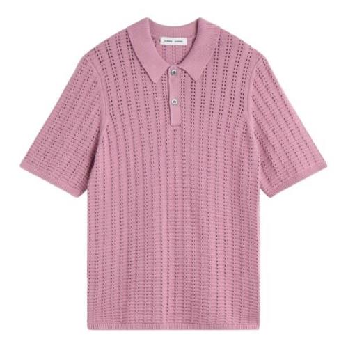 Moderne Saleon Polo Shirt Samsøe Samsøe , Pink , Heren