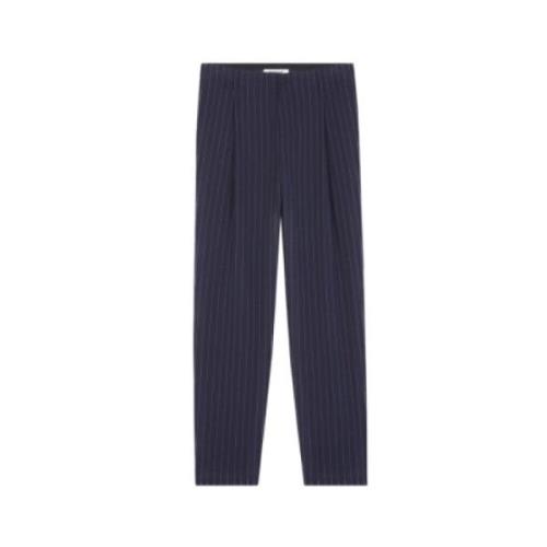 Gestreepte Wol Pantalon Maison Kitsuné , Blue , Heren