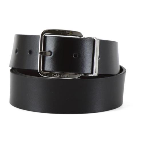 Omkeerbare Leren Riem Calvin Klein , Black , Heren