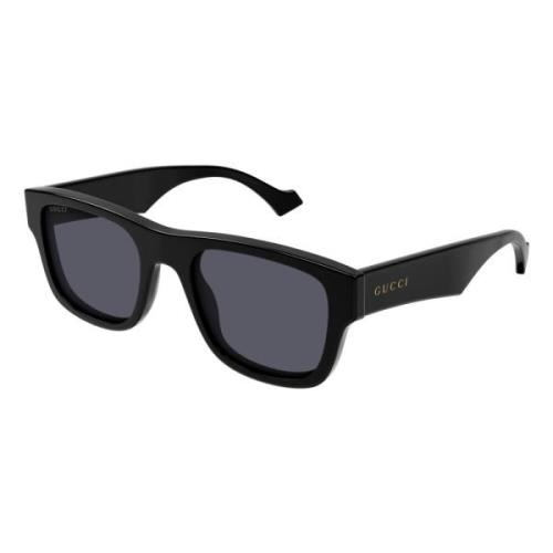 Stijlvolle Zonnebril Zwarte Frame Gucci , Black , Heren