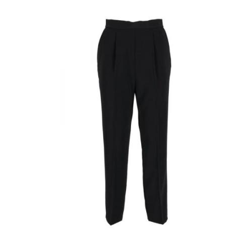 Zwarte Zachte Fit Broek Pinko , Black , Dames