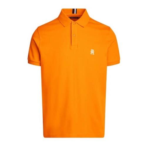 Geborduurd Logo Heren Polo Shirt Tommy Hilfiger , Yellow , Heren