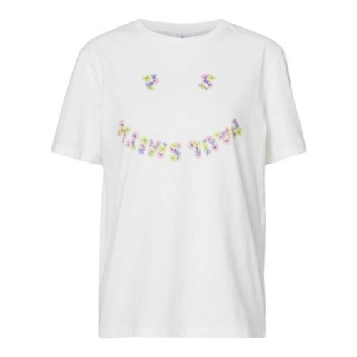 Bloemen Ronde Hals T-shirt Collectie PS By Paul Smith , White , Dames