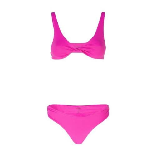 Lycra Driehoek Bikini The Attico , Pink , Dames