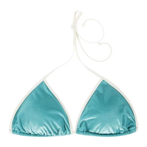 Gelamineerde Driehoek Cup String Bikini Top MC2 Saint Barth , Green , ...