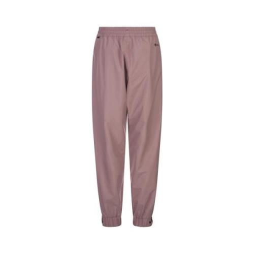 Roze outdoor broek met waterdichte ritsen Moncler , Pink , Dames