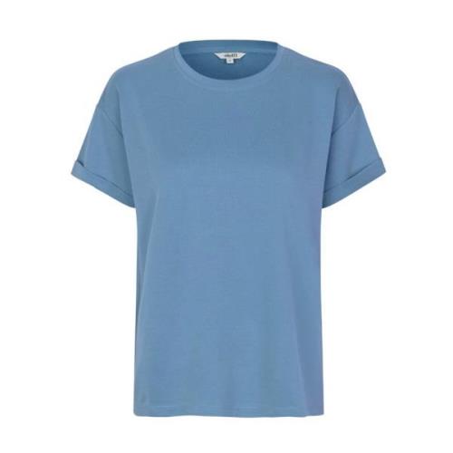 Lichtblauw Opgerolde Mouw T-shirt Amana mbyM , Blue , Dames