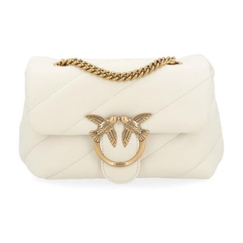 Witte Love Puff Mini Tas Pinko , White , Dames