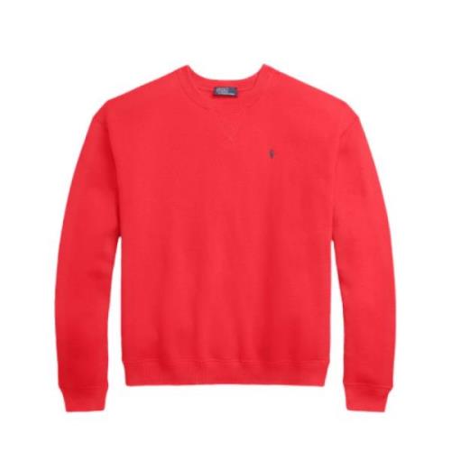 Rode Ronde Hals Sweatshirt Ralph Lauren , Red , Dames