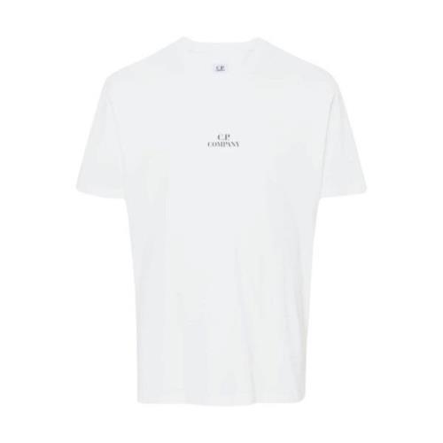 T-shirt met logo en grafische print C.p. Company , White , Heren