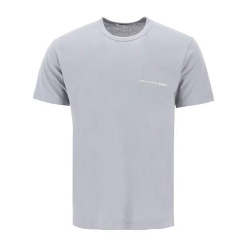 Logo Print T-Shirt Casual Stijl Comme des Garçons , Gray , Heren