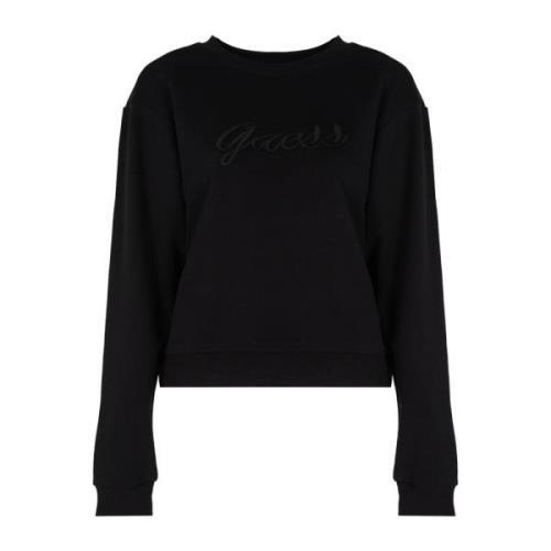Eenvoudige Ronde Hals Sweater Guess , Black , Dames