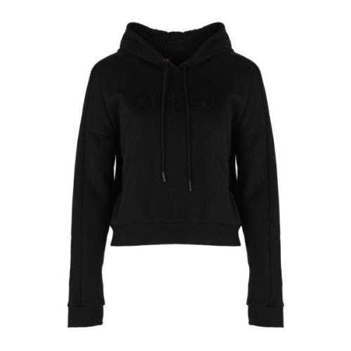 Klassieke hoodie met verstelbare capuchon Guess , Black , Dames
