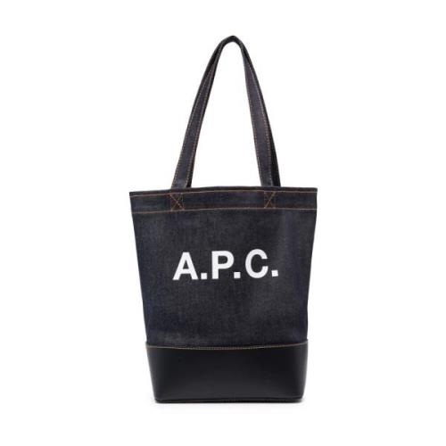 Blauwe Tassen met Leren Bodem A.p.c. , Blue , Heren