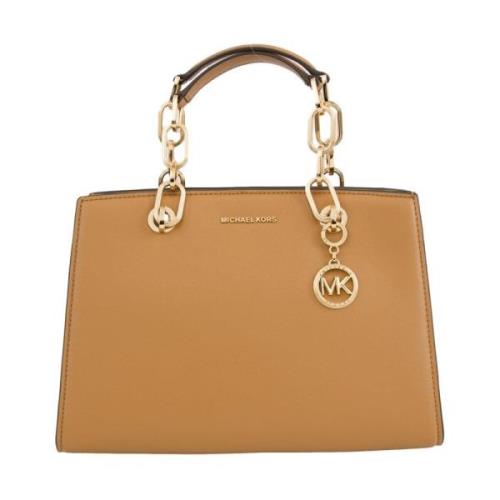 Leren Satchel Tas Michael Kors , Beige , Dames