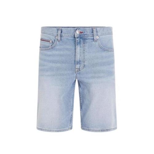 Blauwe Denim Shorts voor Mannen Tommy Hilfiger , Blue , Heren