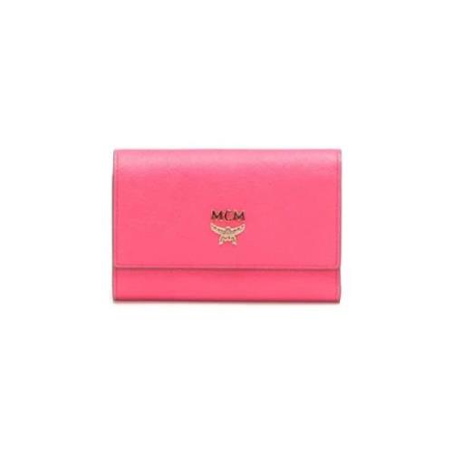 Pre-owned Leather wallets MCM Pre-owned , Pink , Dames