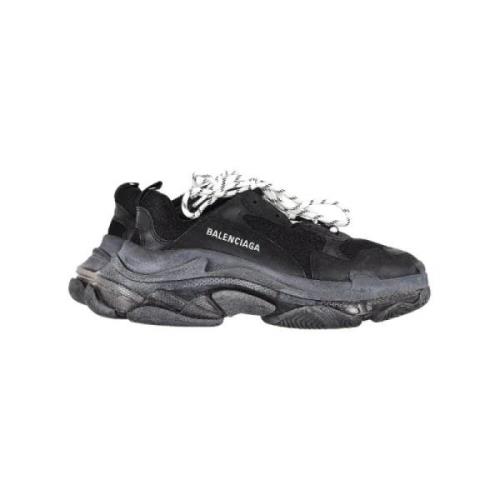 Pre-owned Polyester sneakers Balenciaga Vintage , Black , Dames