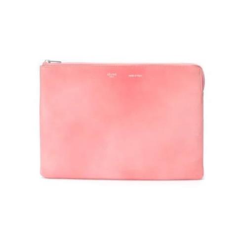 Pre-owned Leather clutches Celine Vintage , Pink , Dames