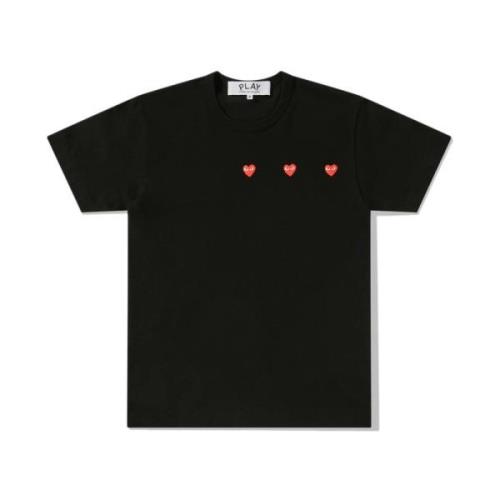 T-Shirts Comme des Garçons Play , Black , Dames