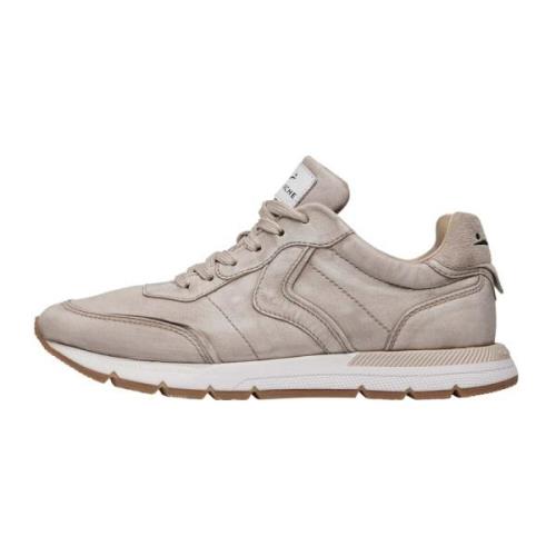 Leather sneakers Storm 015 Woman Voile Blanche , Beige , Dames