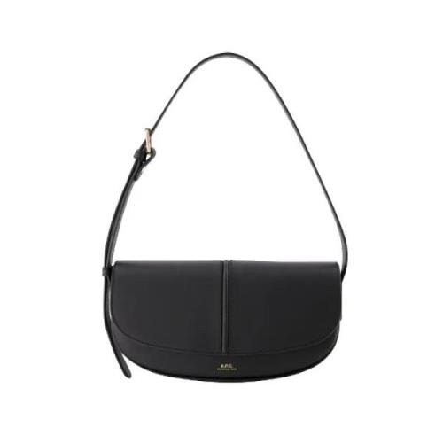 Leather shoulder-bags A.p.c. , Black , Dames