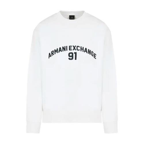 Minimalistische Witte Sweater Armani Exchange , White , Heren