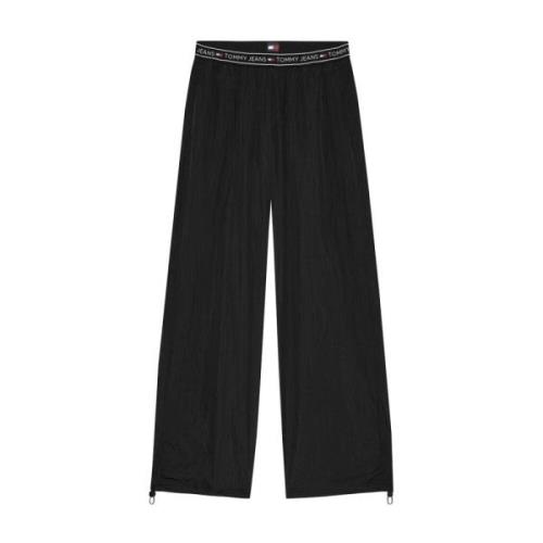 Zwarte Nylon Broek Set Vrouwen Tommy Hilfiger , Black , Dames