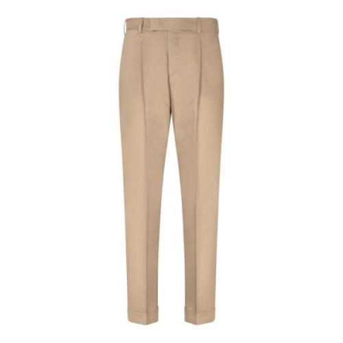 Beige Katoenmix Broek PT Torino , Beige , Heren