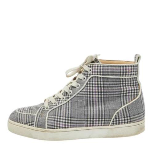 Pre-owned Canvas sneakers Christian Louboutin Pre-owned , Gray , Heren