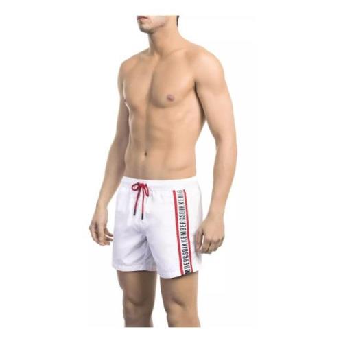 Witte Zwemshorts met Tape Bikkembergs , White , Dames