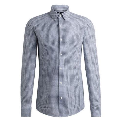 Slim Fit Polyamide Elastaan Shirt Hugo Boss , Blue , Heren