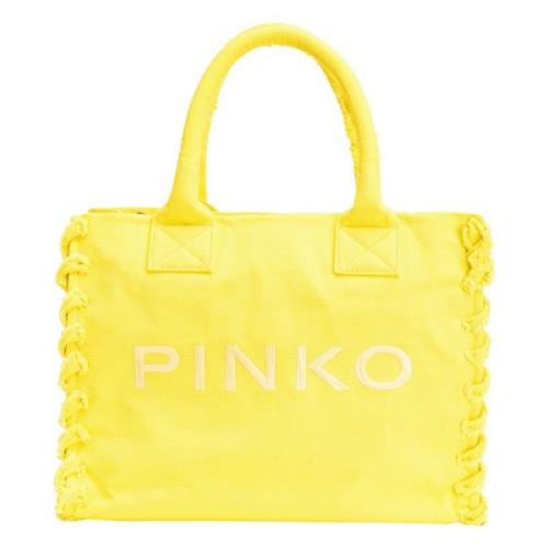 Strand Shopper Tas Pinko , Yellow , Dames