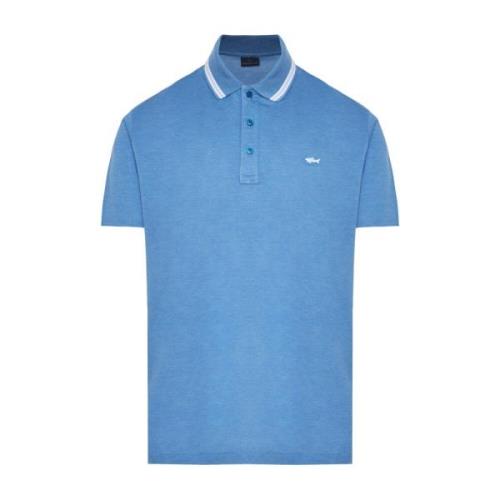 Katoenen Piqué Polo Shirt Paul & Shark , Blue , Heren