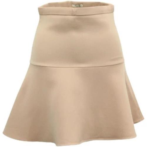 Pre-owned Polyester bottoms Miu Miu Pre-owned , Beige , Dames