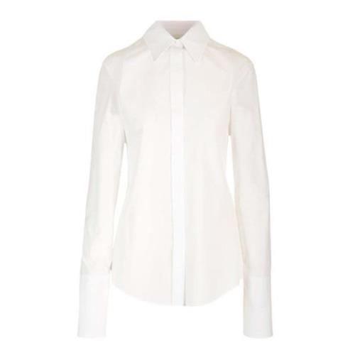 Katoenen Popeline Overhemd Schone Look Sportmax , White , Dames