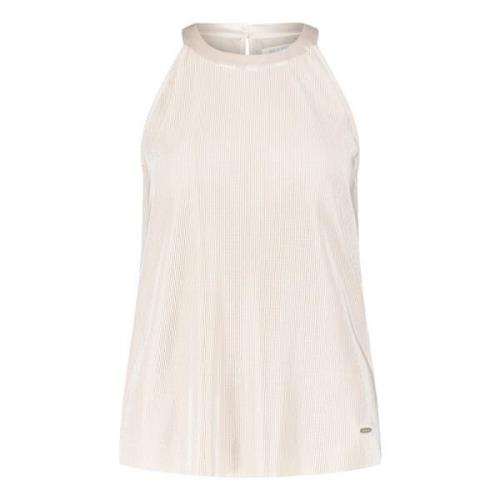 Chic Geplooid Blousetop Betty & Co , Beige , Dames