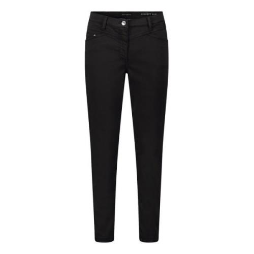 Slim Fit Casual Broek Betty Barclay , Black , Dames