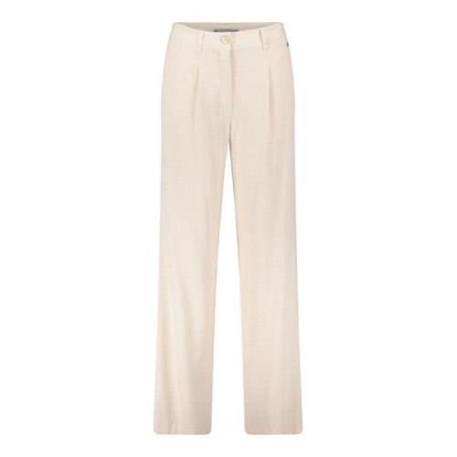 Wijde Casual Broek Betty & Co , Beige , Dames