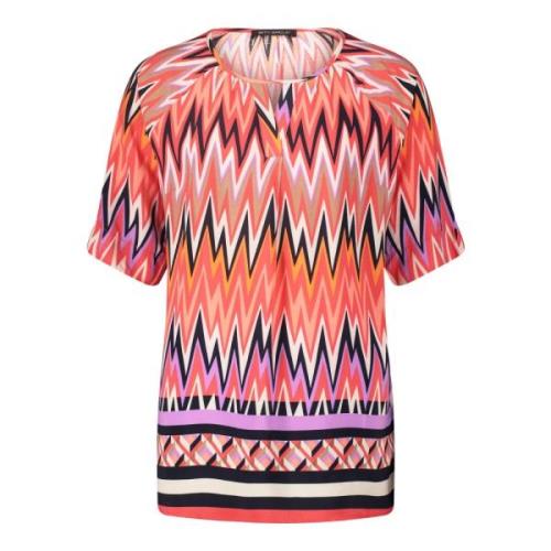 Gestippelde slipblouse met gerimpelde V-hals Betty Barclay , Multicolo...