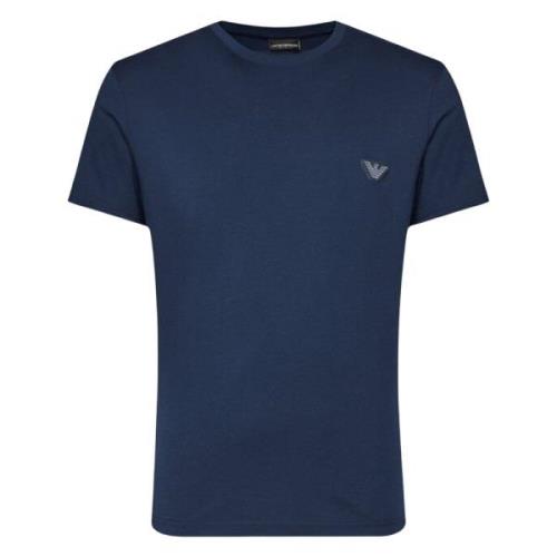 Slim Fit Gebreid T-Shirt Emporio Armani , Blue , Heren
