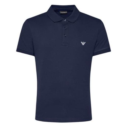 Korte Mouw Gebreide Polo Emporio Armani , Blue , Heren